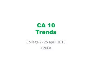 ca 10 trends