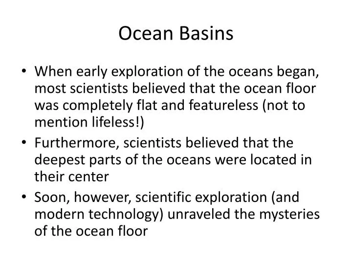 ocean basins