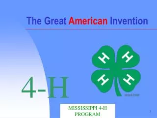 The Great American Invention