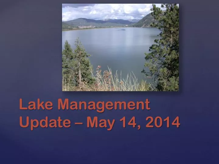 lake management update may 14 2014