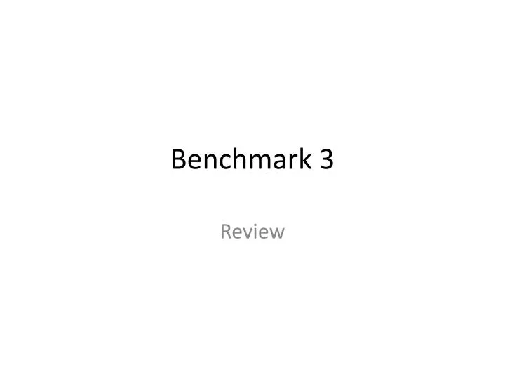 benchmark 3