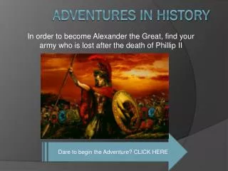 Adventures in History