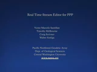 Real Time Stream Editor for PPP