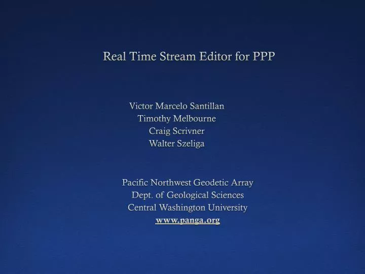 real time stream editor for ppp