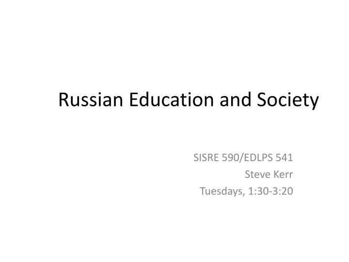 russian education and society