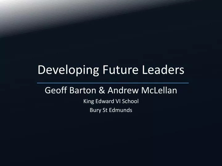 developing future leaders