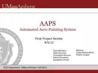 Final Project Review 4/5/12