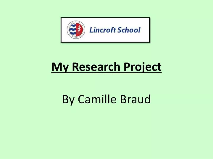 my research p roject
