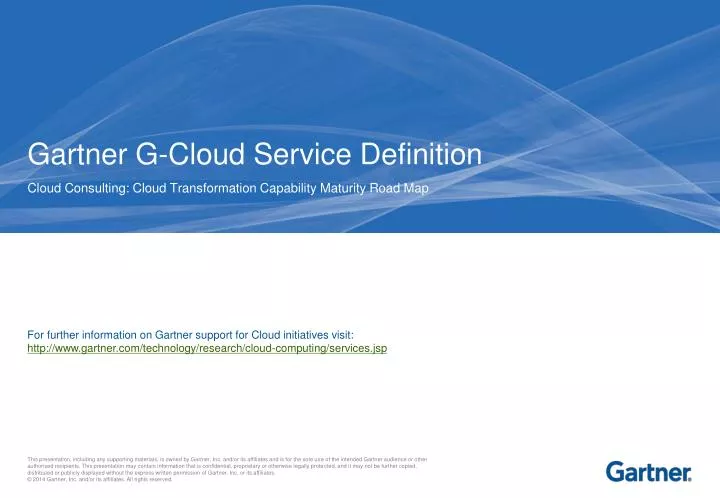 gartner g cloud service definition