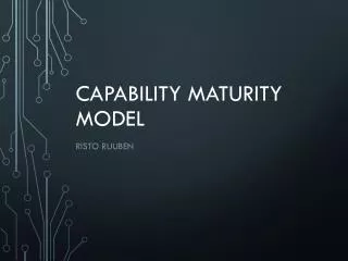 capability maturity model