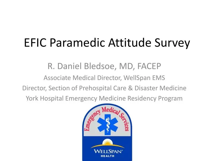 efic paramedic attitude survey