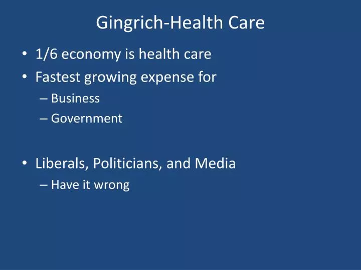 gingrich health care