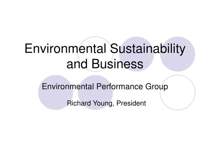 environmental sustainability and business