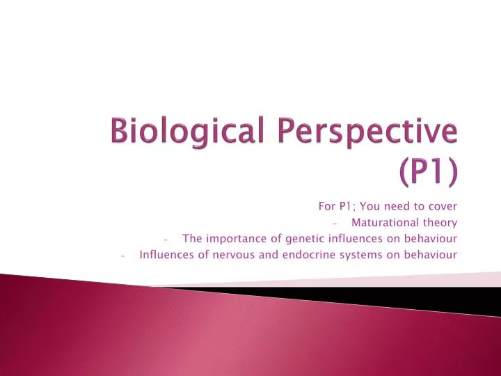 biological perspective p1
