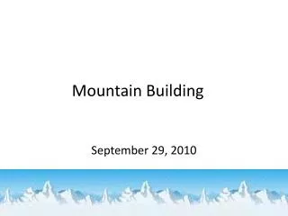 Mountain Building