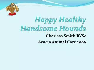 Happy Healthy Handsome Hounds