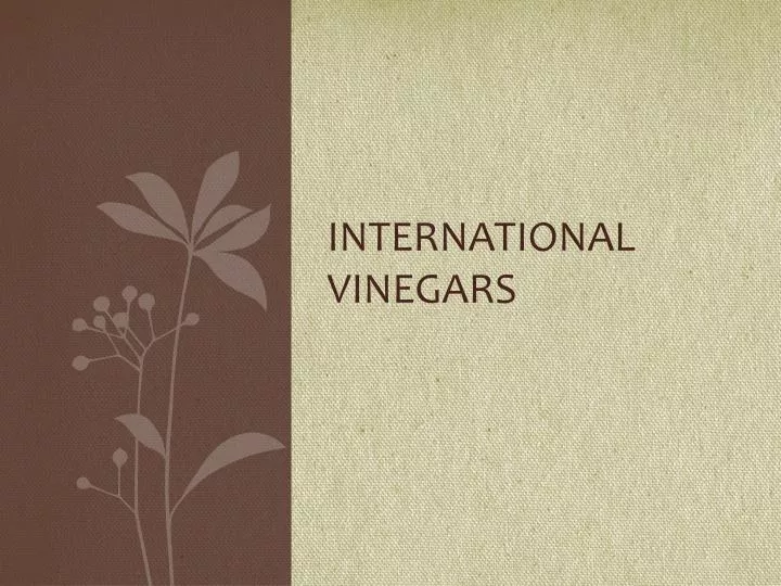 international vinegars