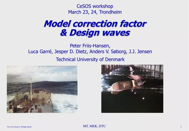 model correction factor design waves