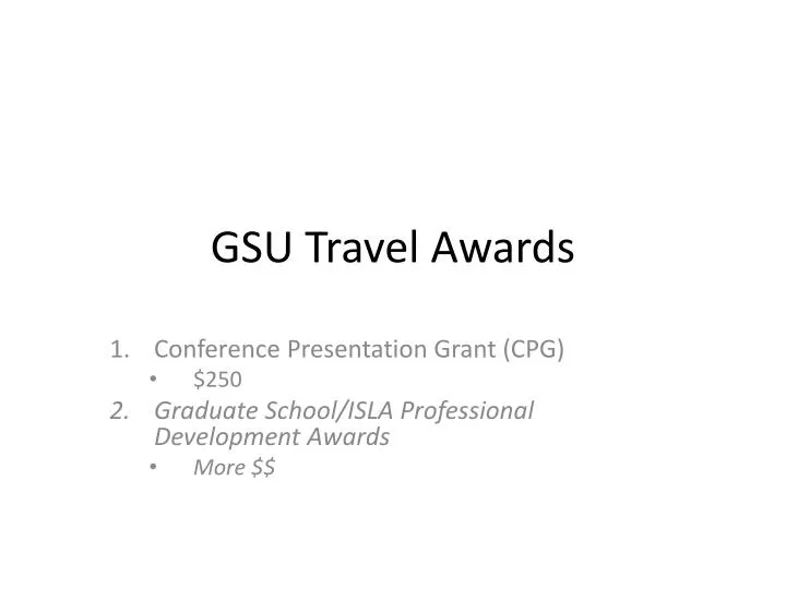 gsu travel awards