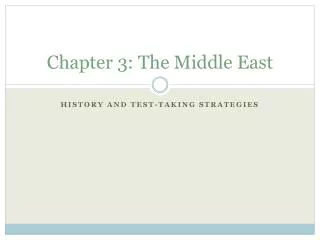 Chapter 3: The Middle East