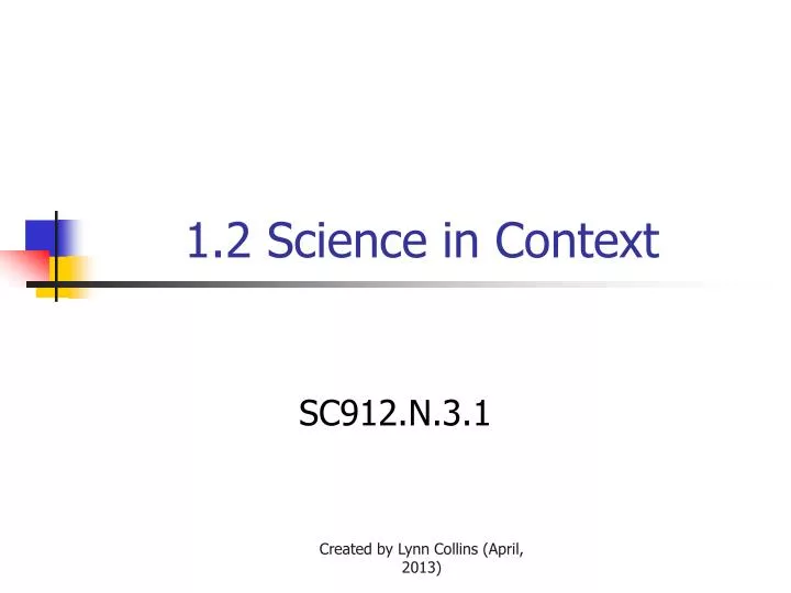1 2 science in context