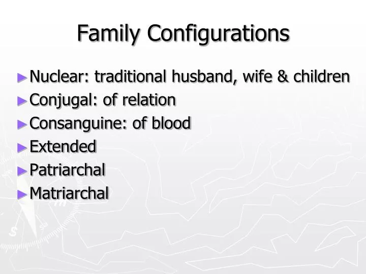 family configurations