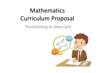 Mathematics Curriculum Proposal