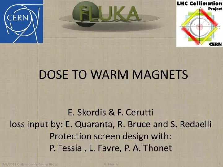 dose to warm magnets