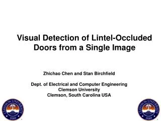 Visual Detection of Lintel-Occluded Doors from a Single Image