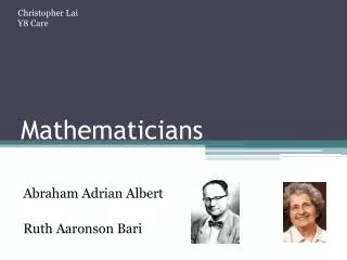 Mathematicians