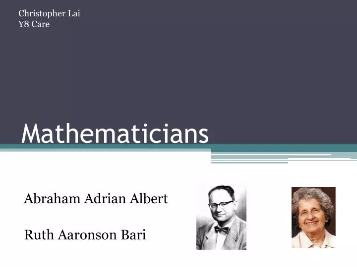 mathematicians