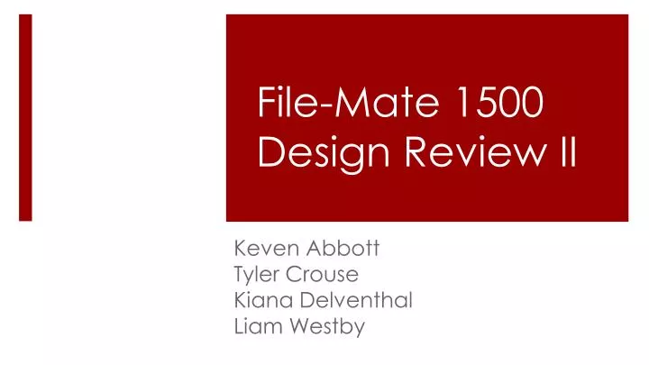 file mate 1500 design review ii