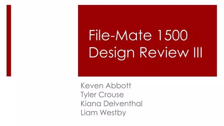 file mate 1500 design review i ii