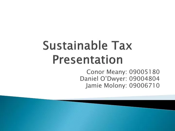 sustainable tax presentation