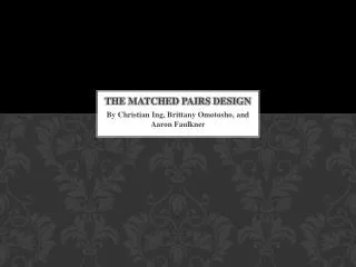 the matched pairs design