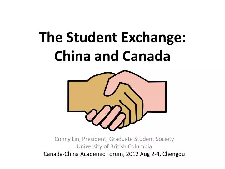 the student exchange china and canada