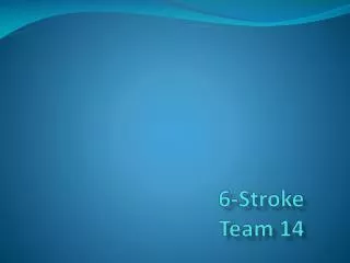 6-Stroke Team 14