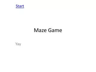 Maze Game