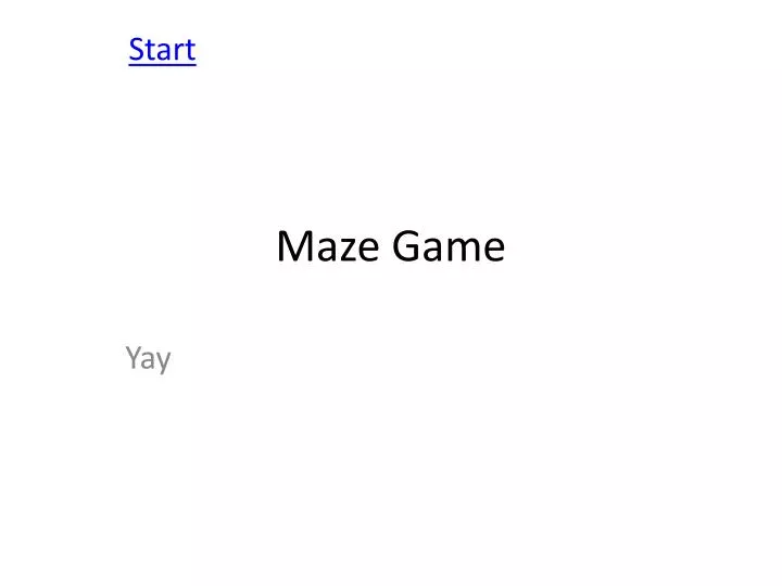 maze game