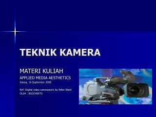 teknik kamera