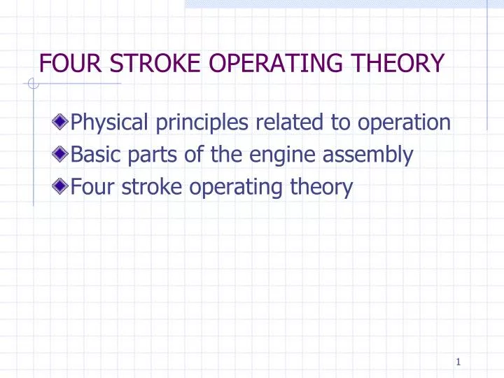 four stroke operating theory