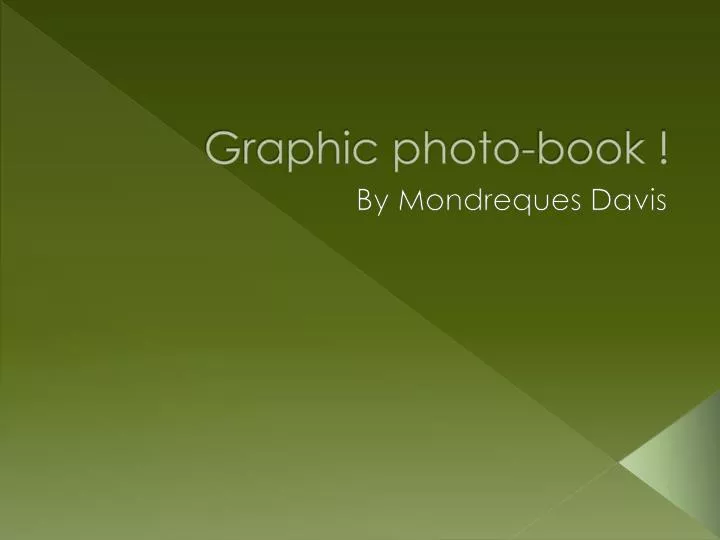 graphic photo book