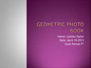 Geometric photo book