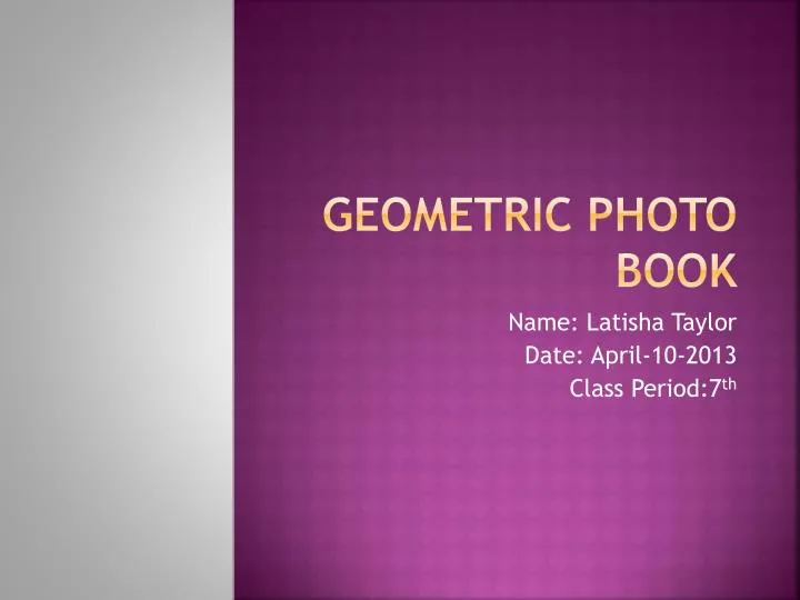 geometric photo book