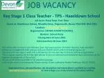 JOB VACANCY - slide 1