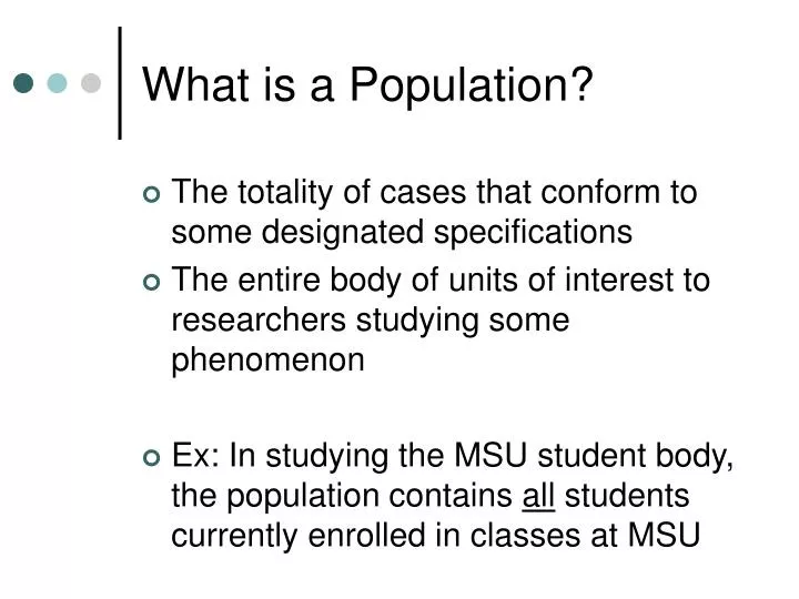 what is a population