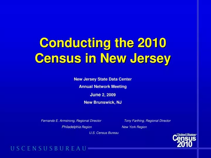 conducting the 2010 census in new jersey