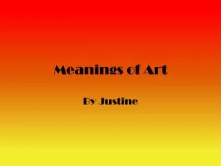 meanings of art