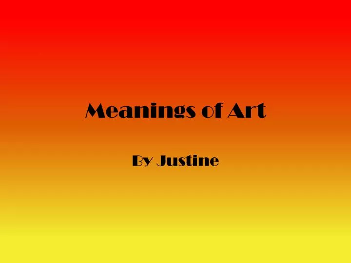 meanings of art