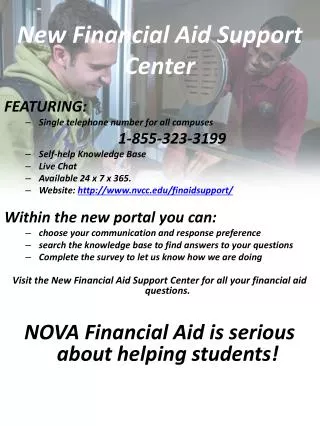 New Financial Aid Support Center